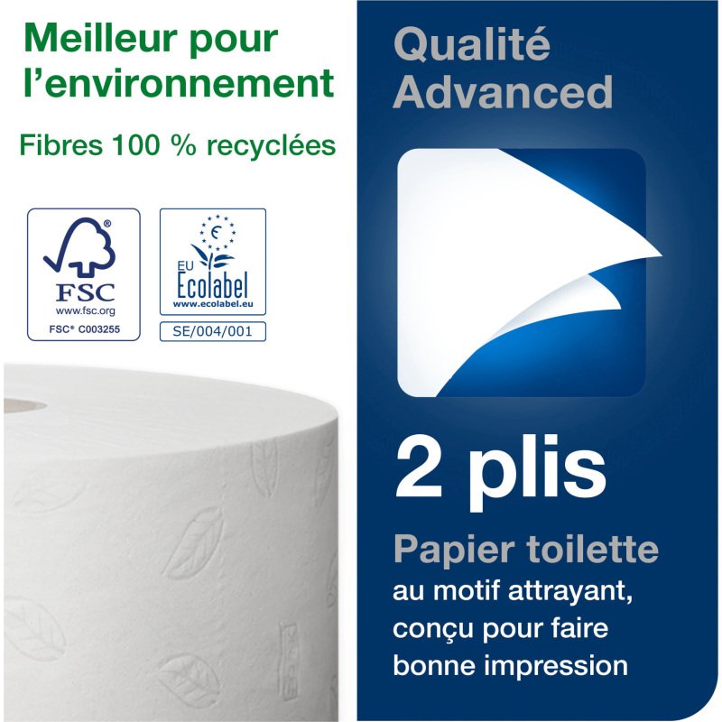 Papier toilette Maxi Jumbo double épaisseur Tork T1 - 6 rouleaux de 380 m