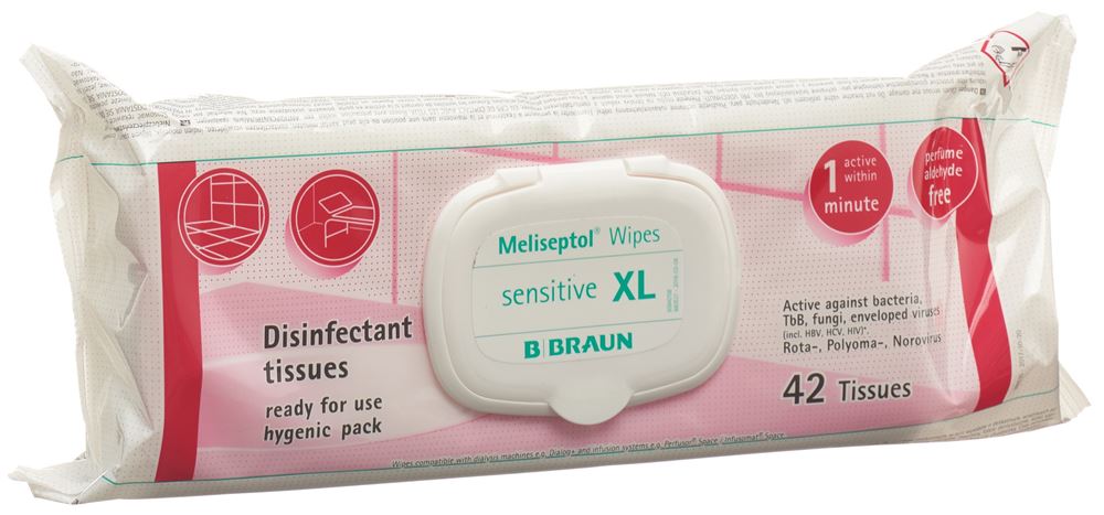 MELISEPTOL Wipes<br>1 Stück, sensitive XL (Flowpack)