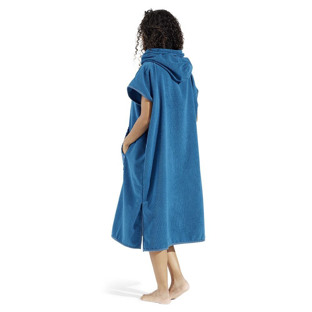 Poncho microfibre adulte 110x80cm bleu