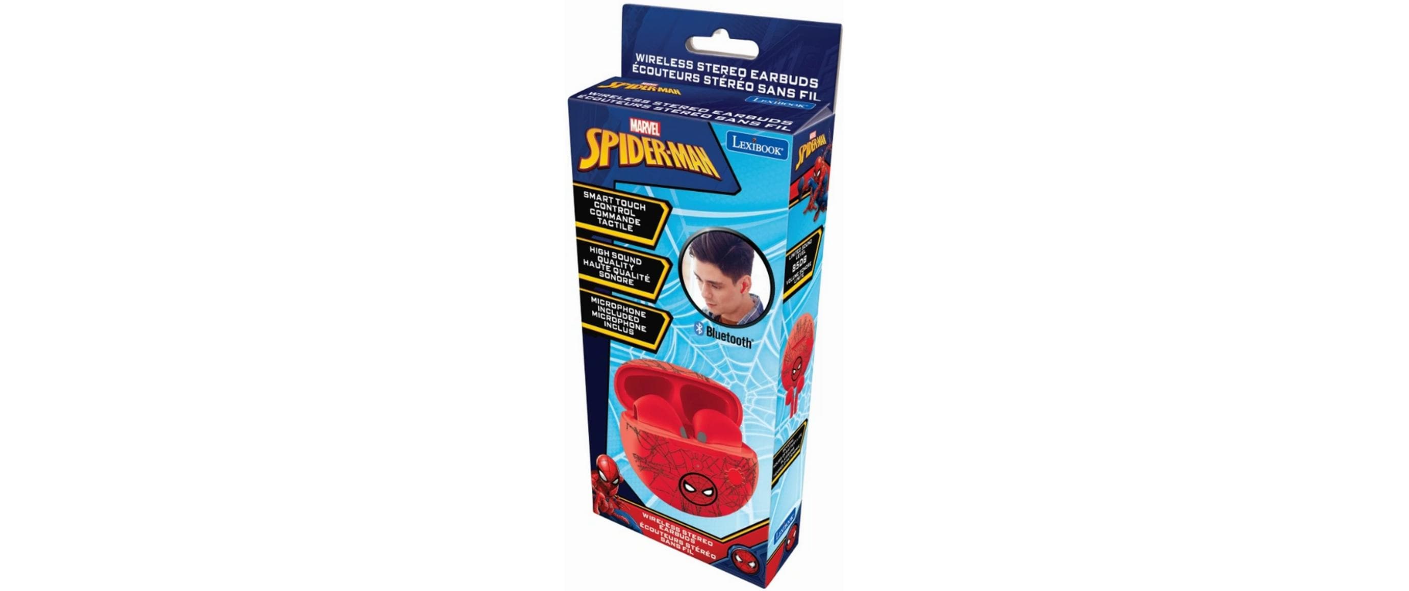 SpiderMan Wireless Bluetooth-Kopfhörer RotKopfhörer mit Ladebox
