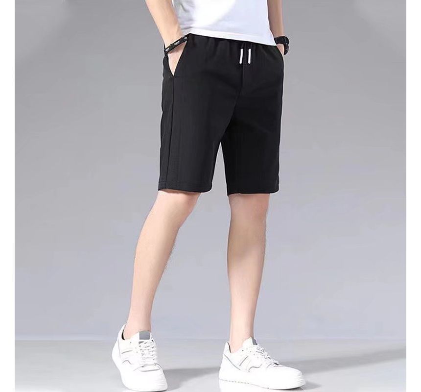 Acrius - Effen joggingbroek met trekkoord in de taille