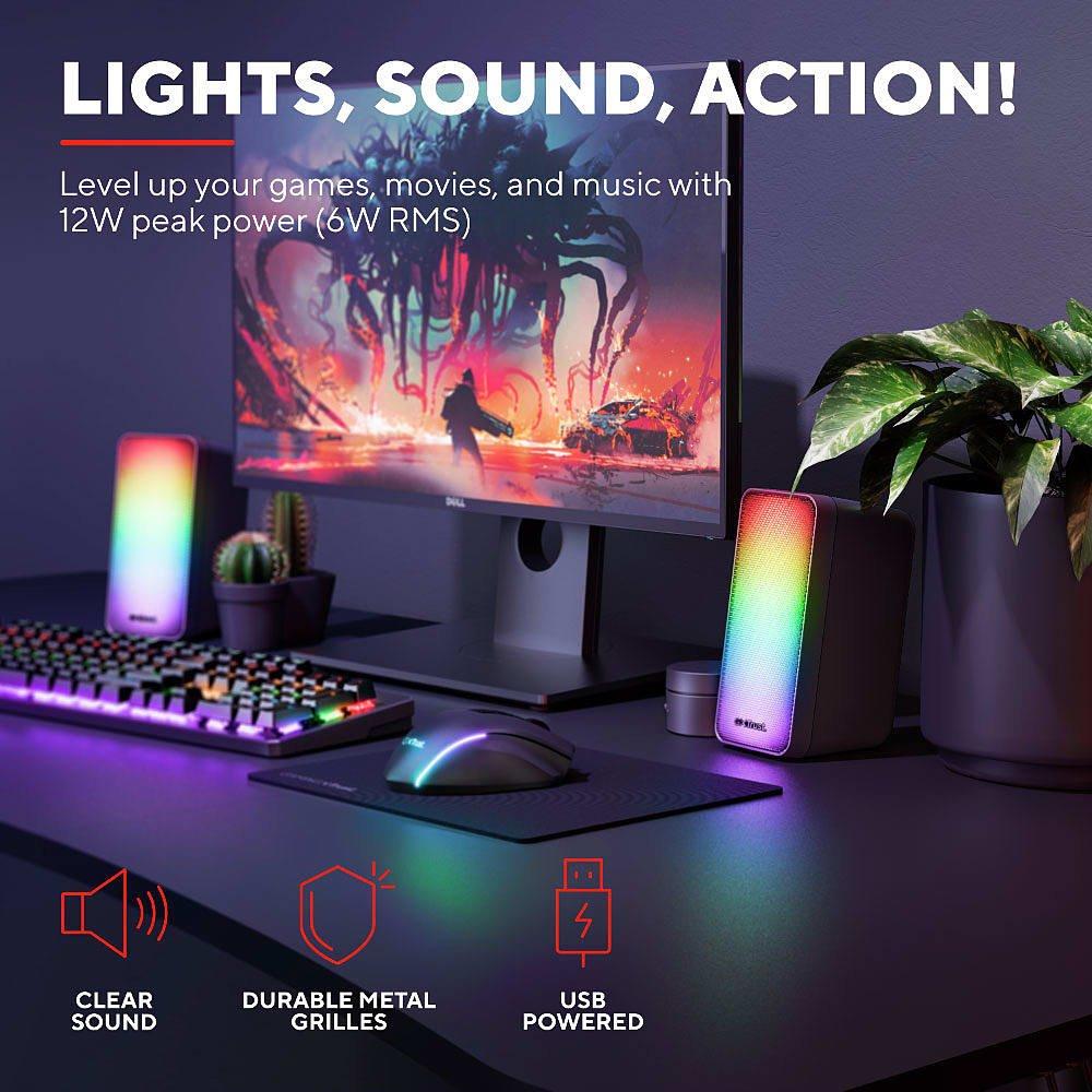 Trust GAME GXT 611 Wezz Illuminated 2.0 RGB Speaker Set