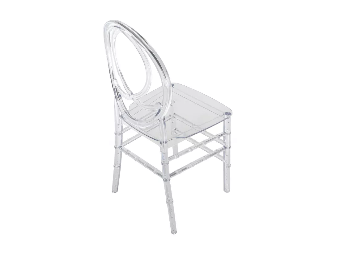 Lot de 2 chaises en polycarbonate plein - Cristal - AMALINE