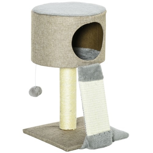 Arranhador PawHut para Gatos Pequenos e Cinzas