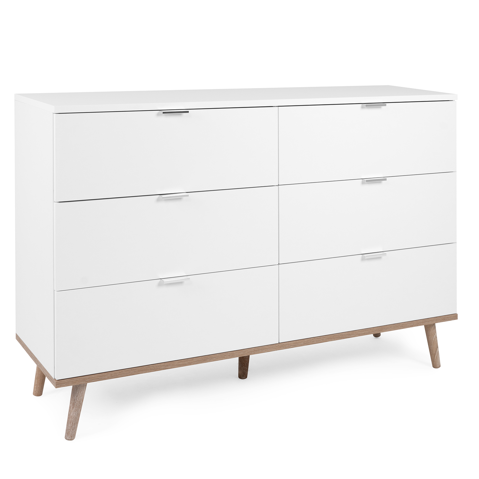 Sideboard GÖTEBORG - weiß-Sonoma Eiche - 120 cm breit