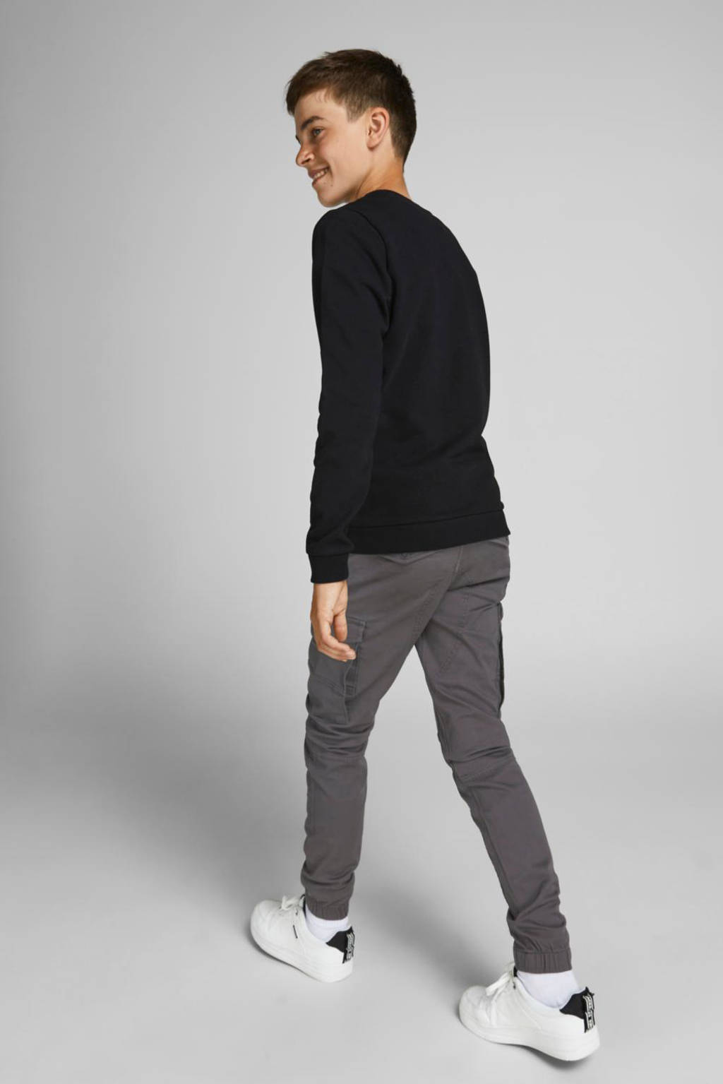 JACK & JONES cargobroek JJIPAUL grijs