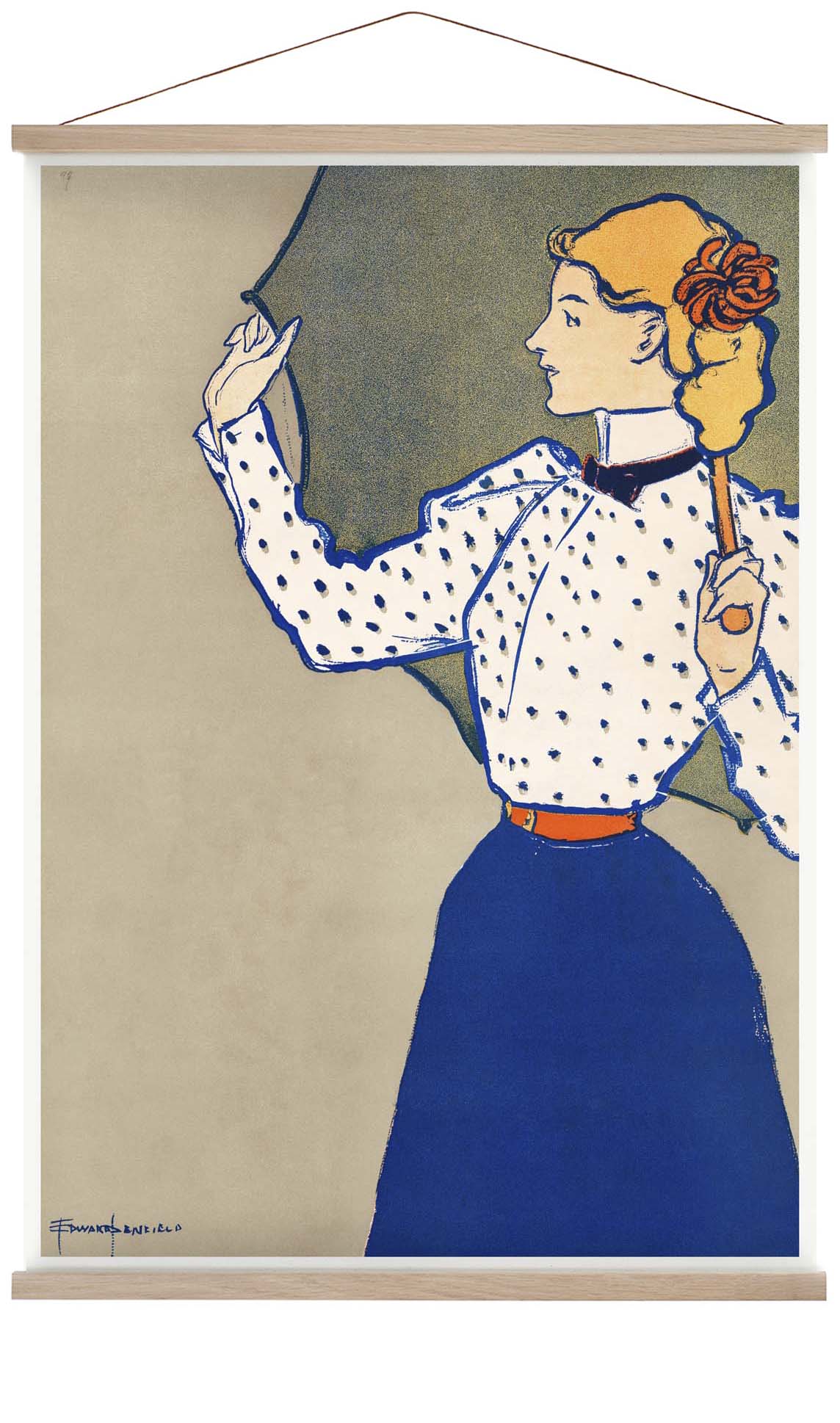 Frau, die Regenschirm nr. 2 von Edward Penfield