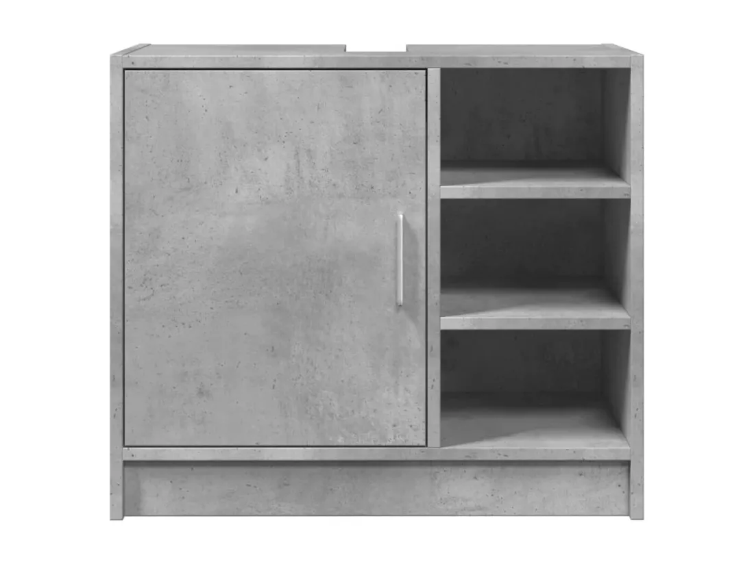 Armoire d'évier gris béton 63x29x55 cm bois d'ingénierie