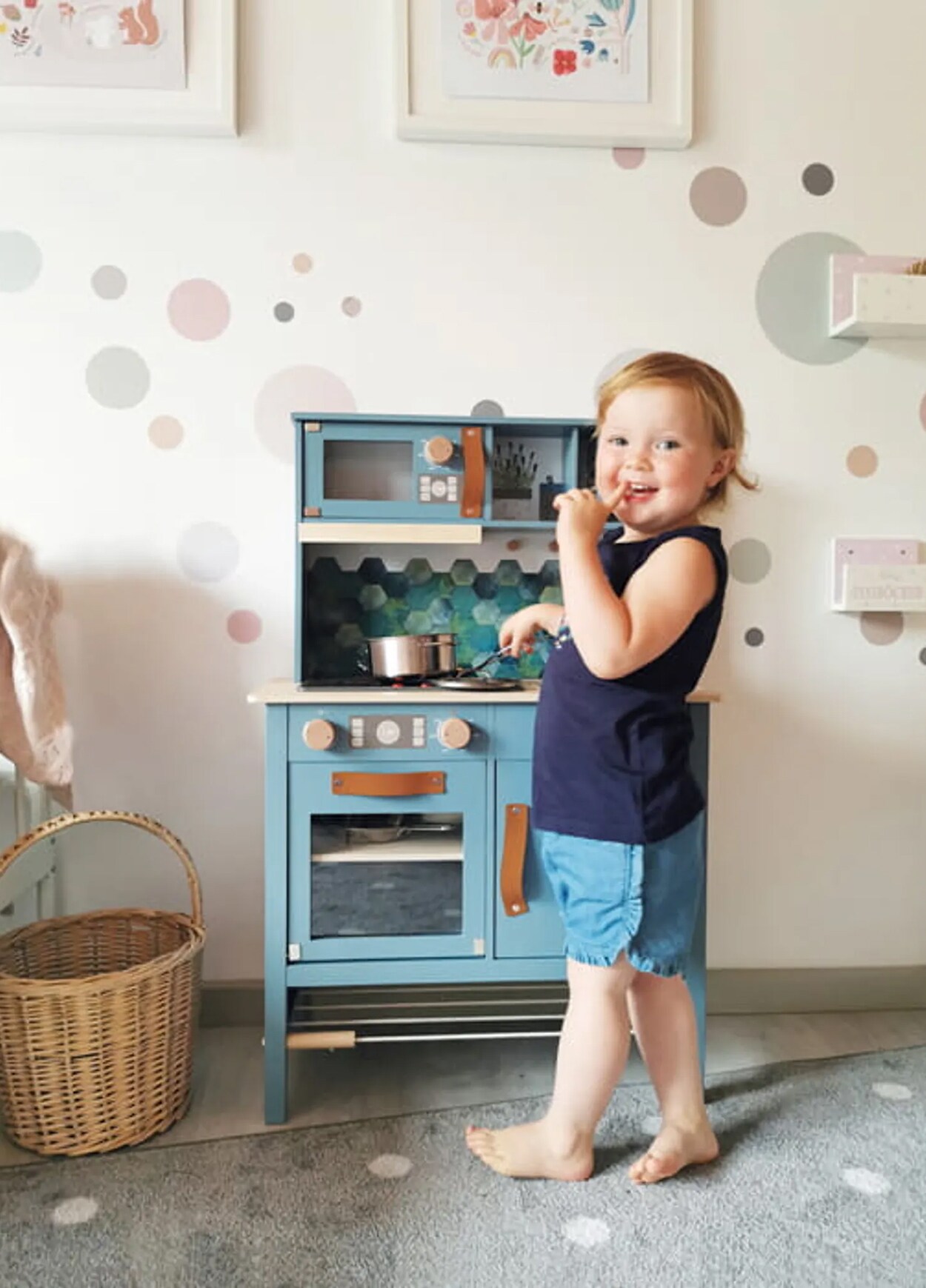 Smallfoot Kinderküche „tasty“ blau Kinder-Küchenset