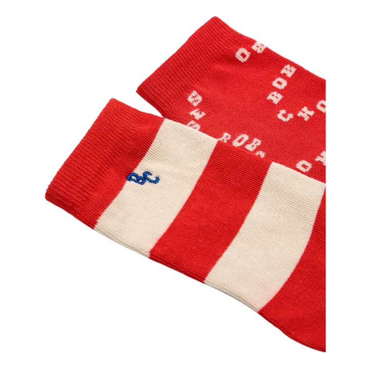 Bobo Choses Lot 2 Paires Chaussettes Rayures | Rouge