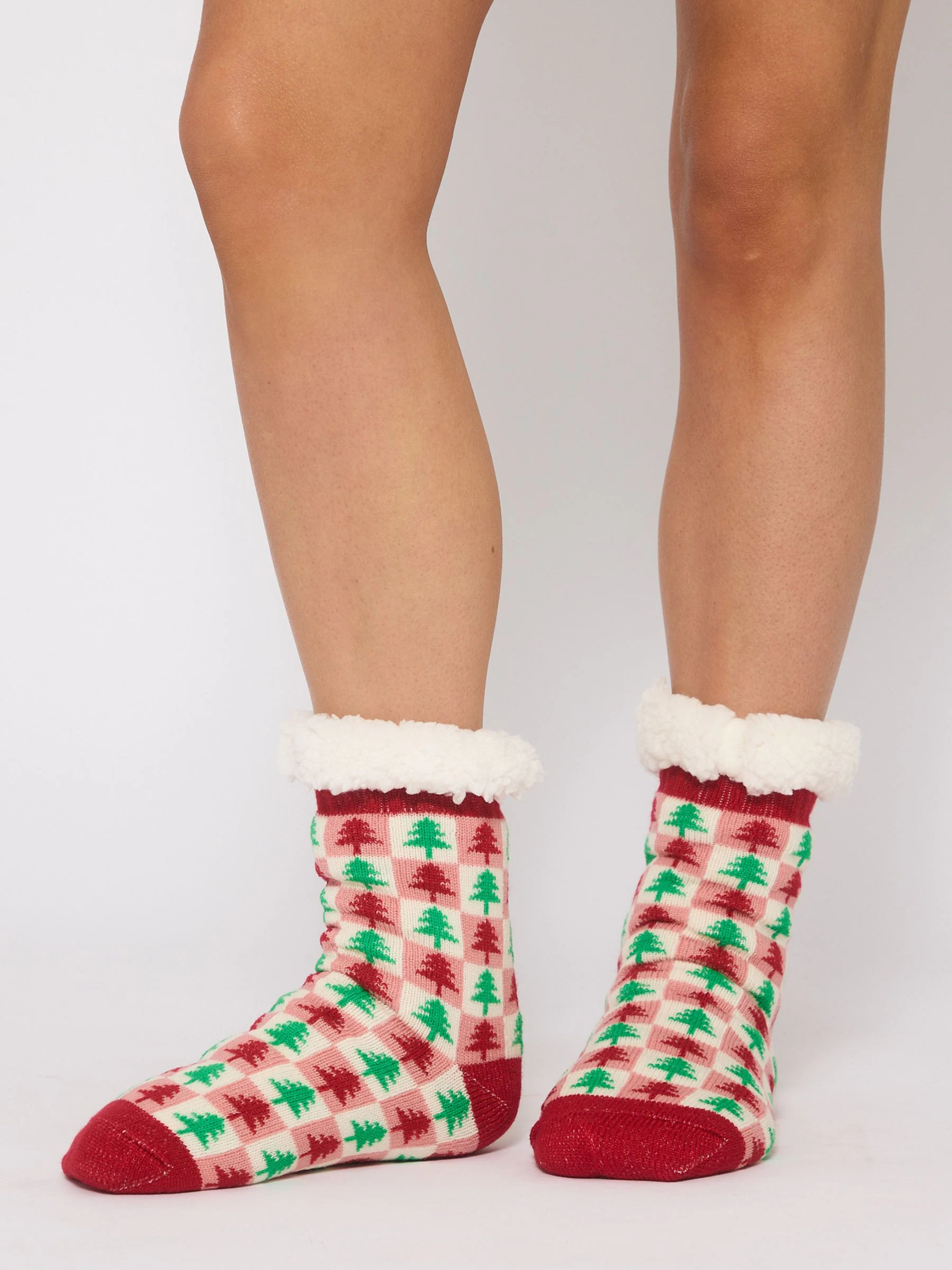 Loungeable Christmas Tree Fluffy Socks