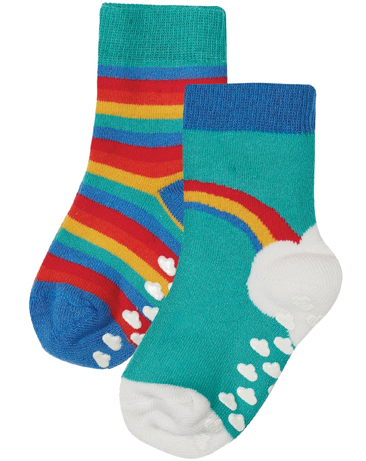 Stopper-Socken GRIPPY - RAINBOW 2er Pack in aqua