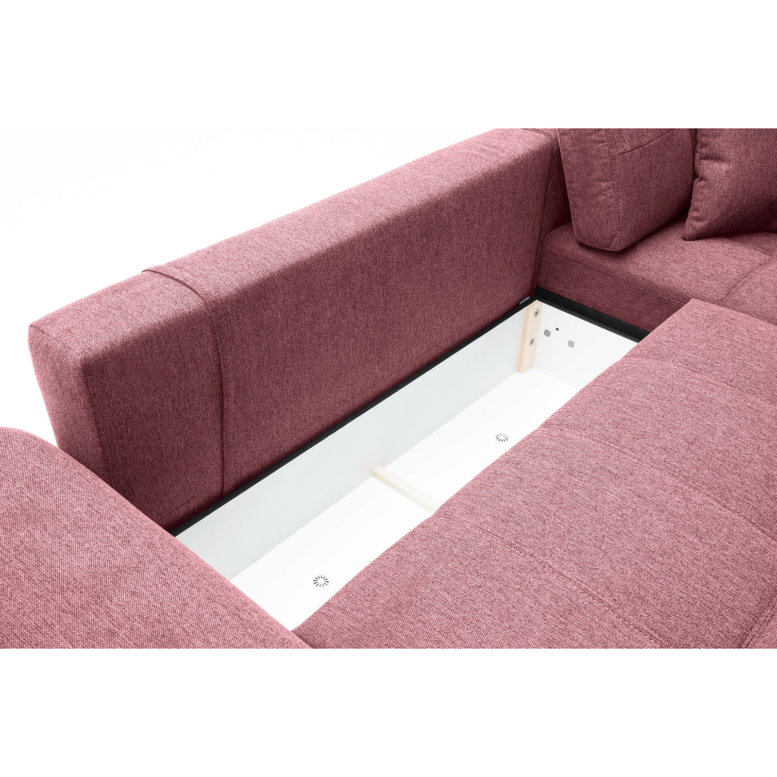 Ecksofa - burgundy - Boxspringaufbau - Dauerschläfer