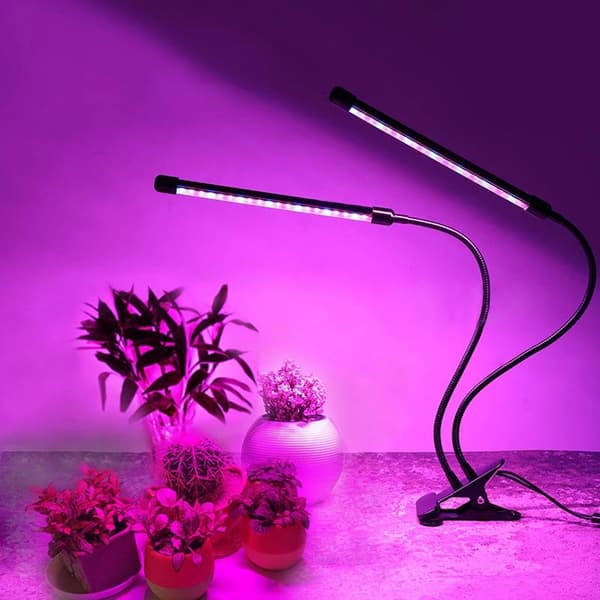 INF Plantelampe / plantebelysning med 2 fleksible LED-lysstoffrør