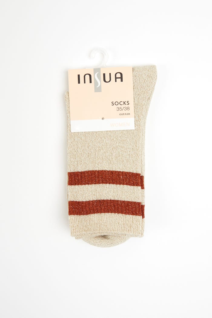 inSua-Sokken lurex rib strepen - Insua
