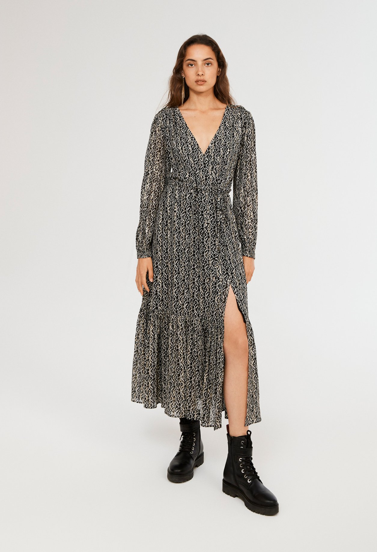 Robe midi imprimee