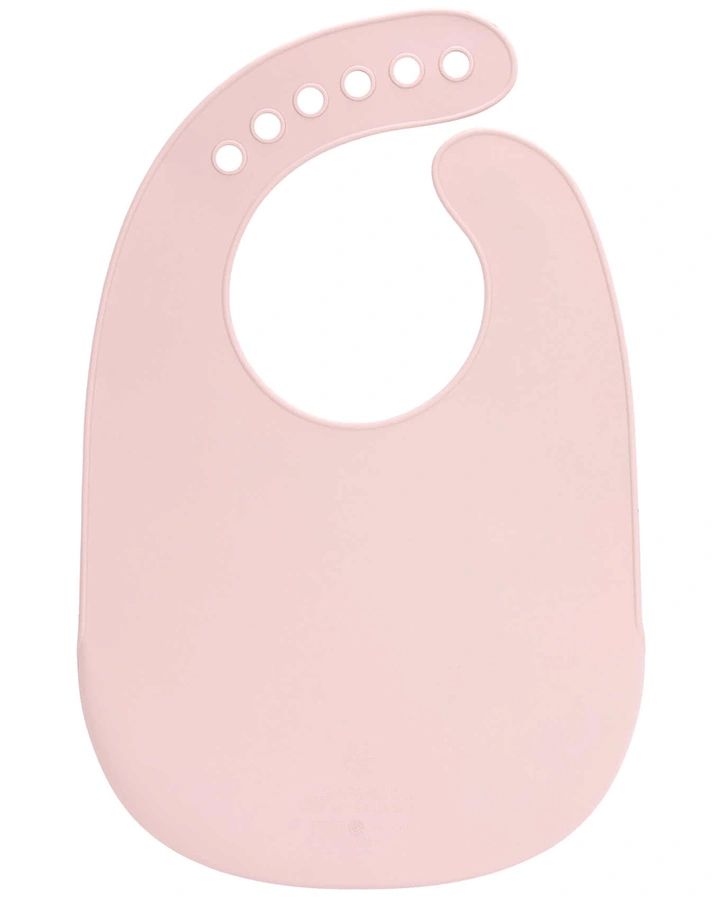 Silikon-Lätzchen LITTLE CHUMS – MOUSE mit Auffangschale in rosa