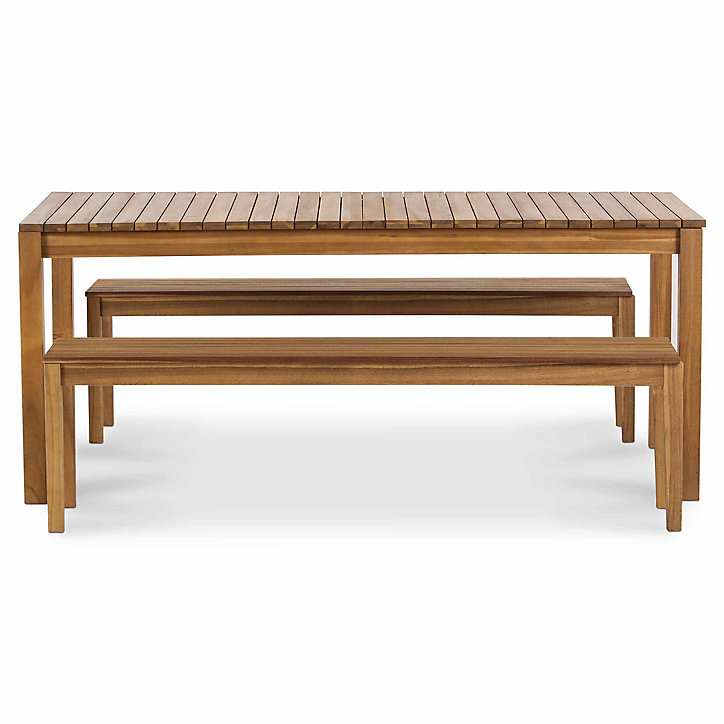 Table de jardin Denia en bois coloris bois L.150 x l.90 x H.75 cm