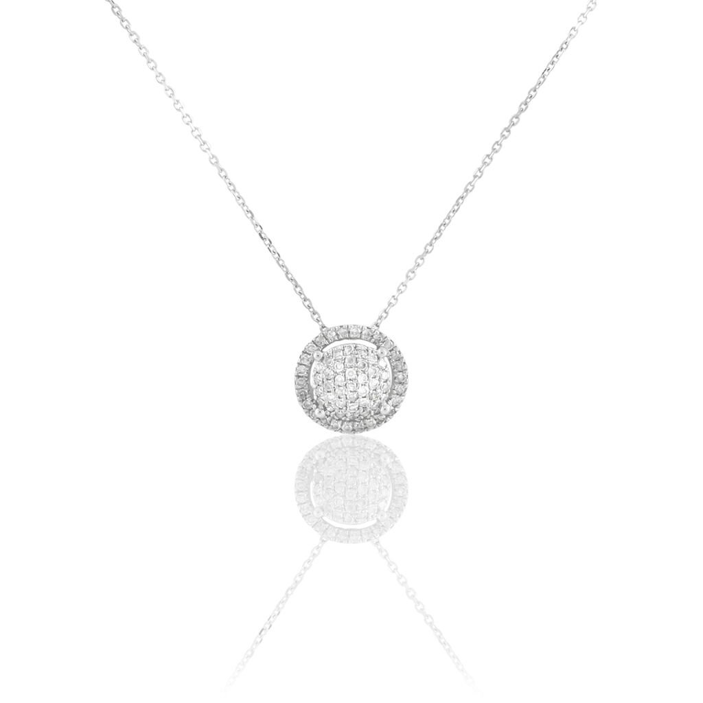 Collier Or Blanc Diamant