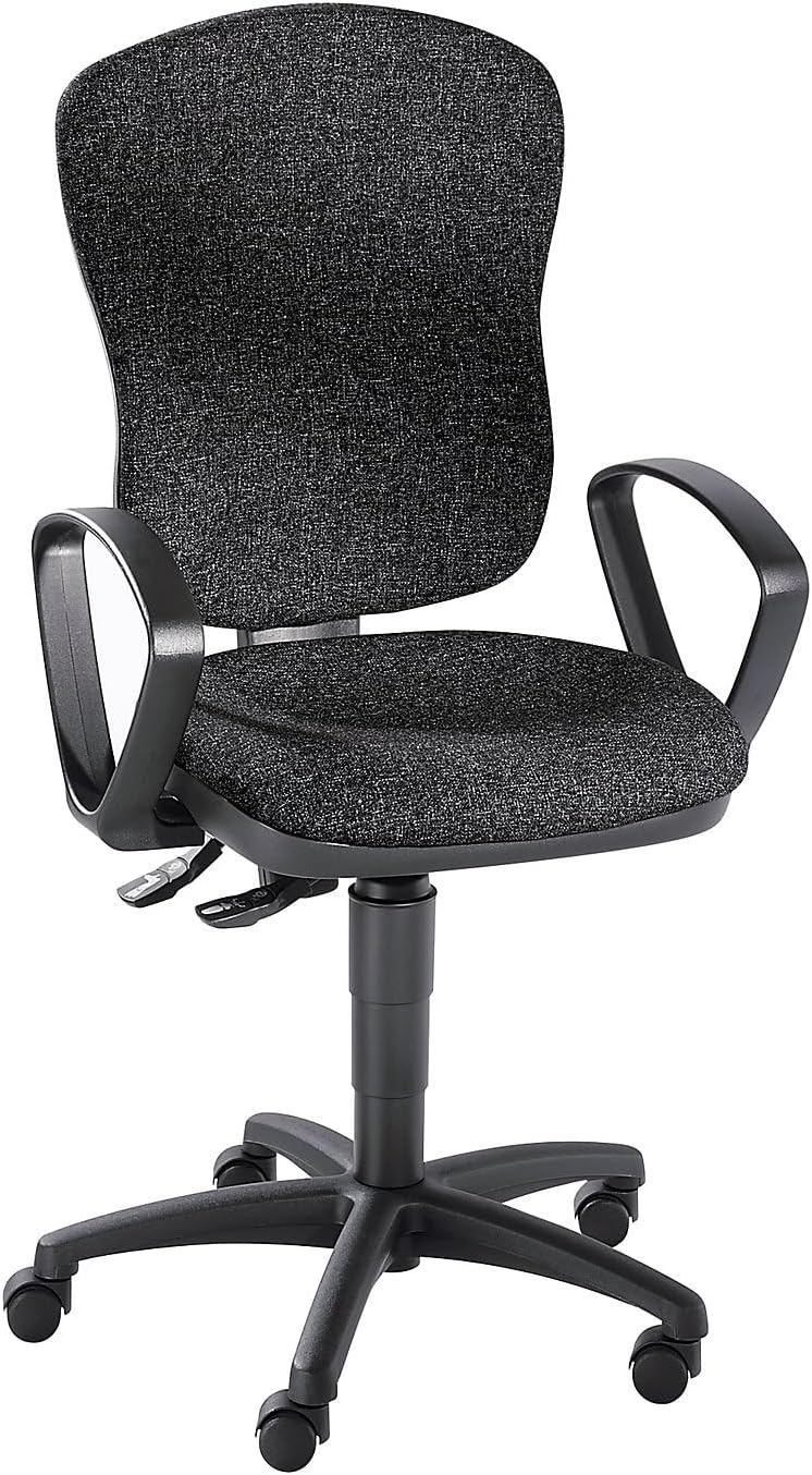 TOPSTAR | Standard-Drehstuhl | ohne Armlehnen | mit Lendenwirbelstütze | Rückenlehnenhöhe 570 mm | Bezug Royalblau