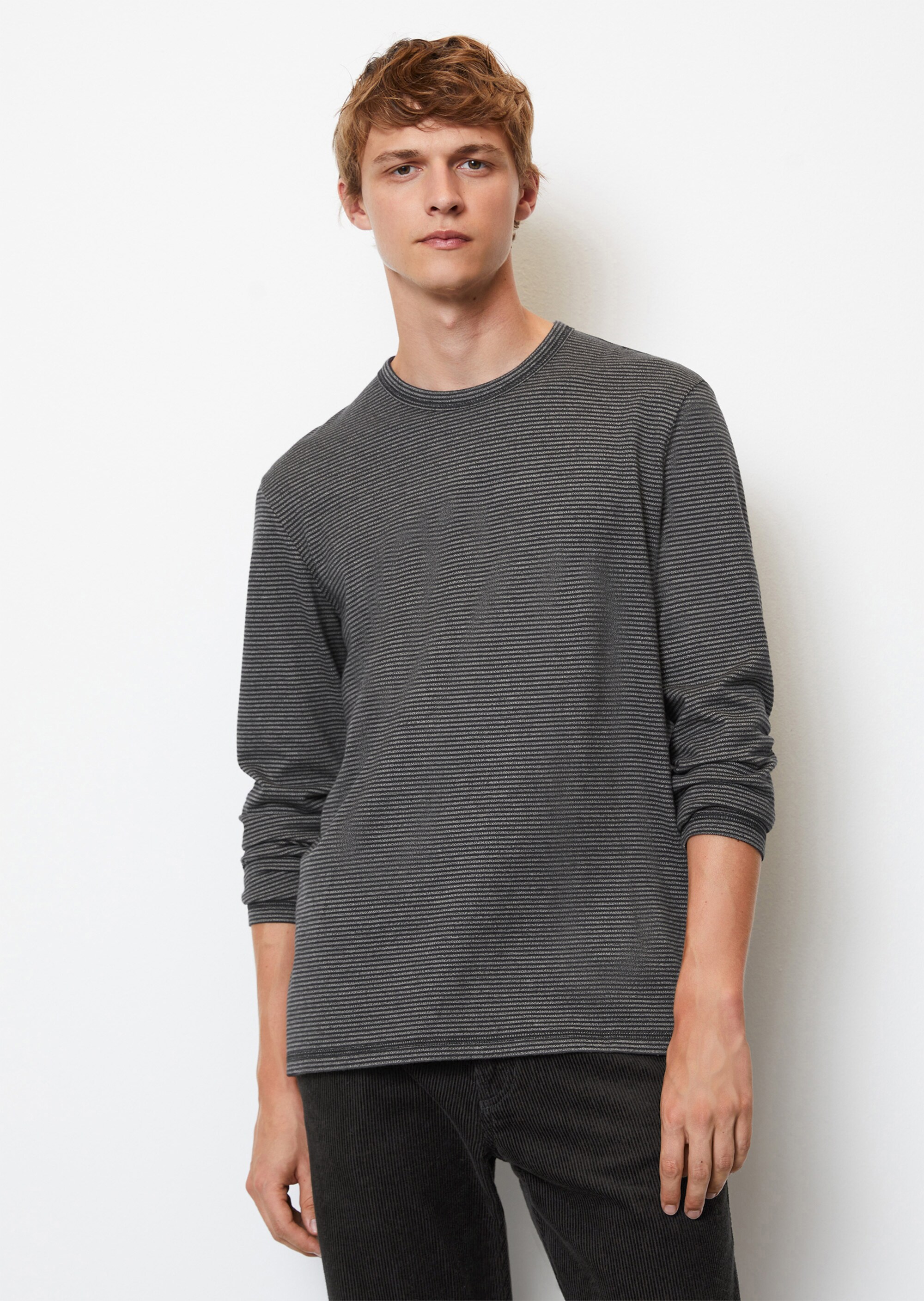Longsleeve regular aus gestreiftem Grindle-Jersey