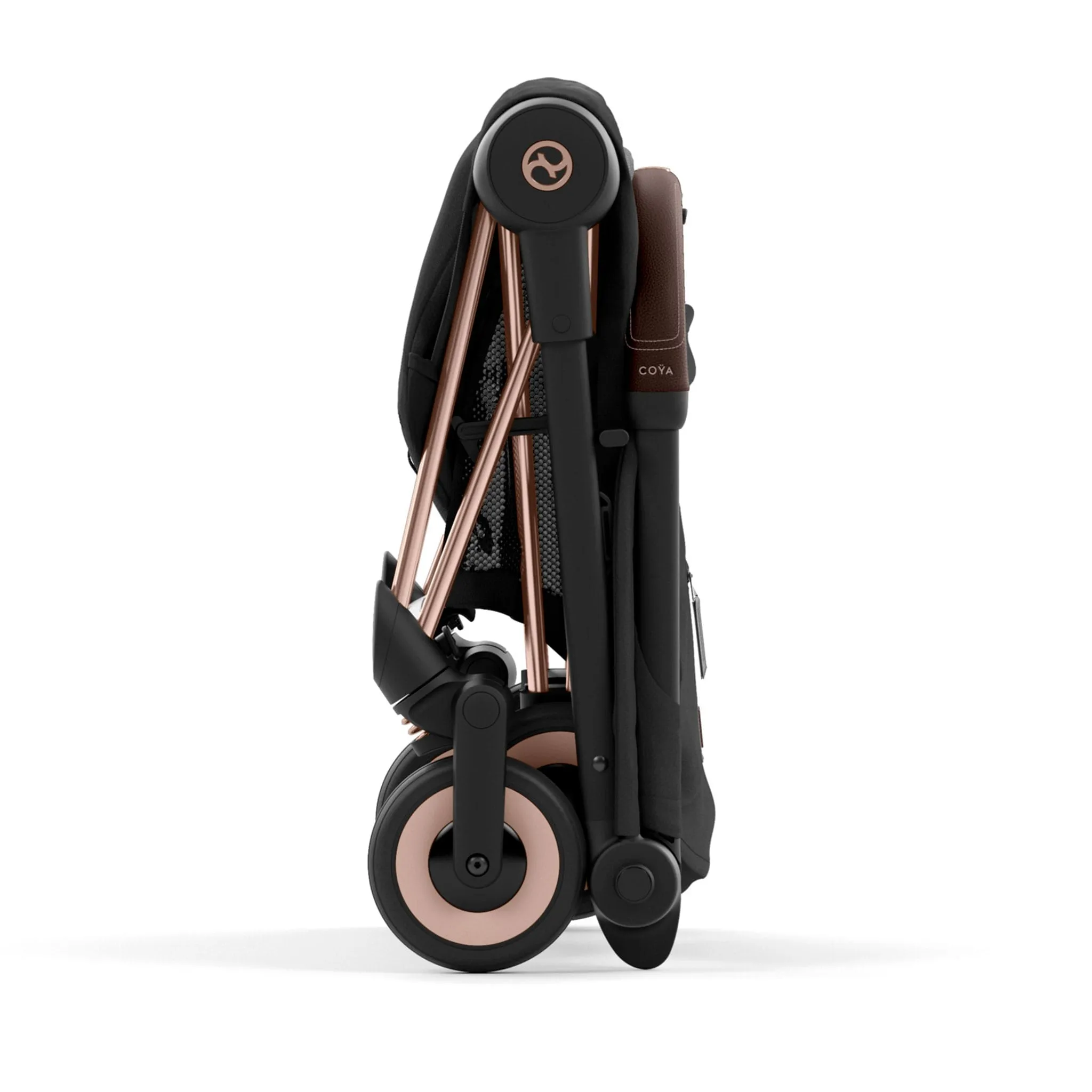 Cybex Poussette Coya - Cadre or rose avec siège noir sépia