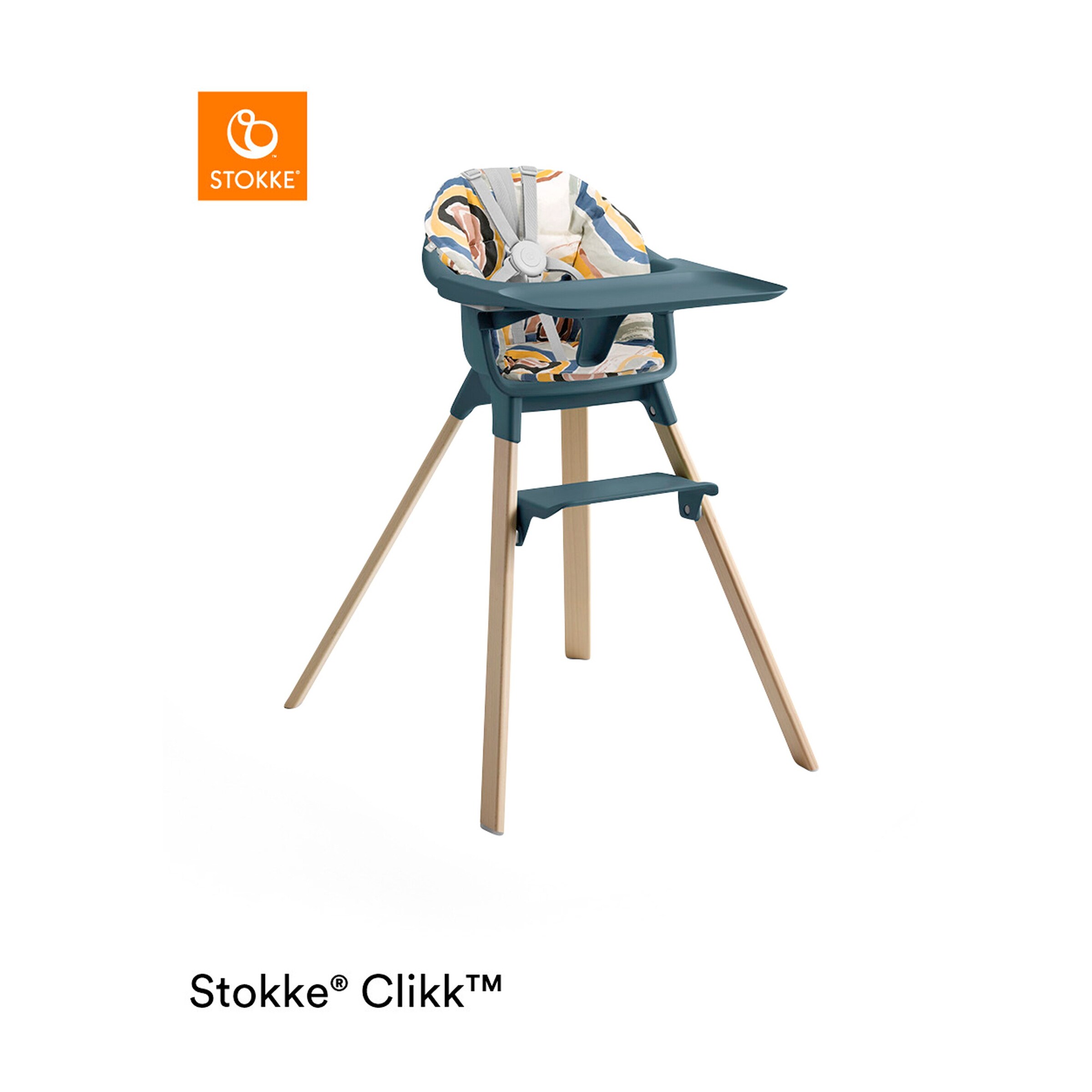 Stokke® - CLIKK™ Sitzkissen Organic Cotton mit schmutzabweisender Beschichtung Multi Circles