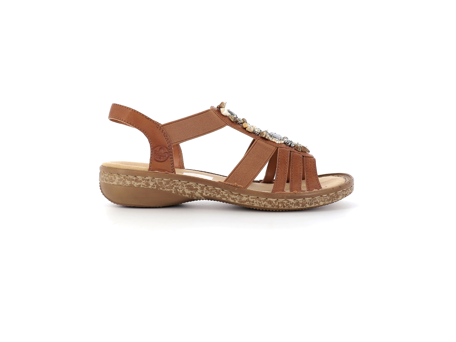 Rieker-62859 Synthétique Cognac