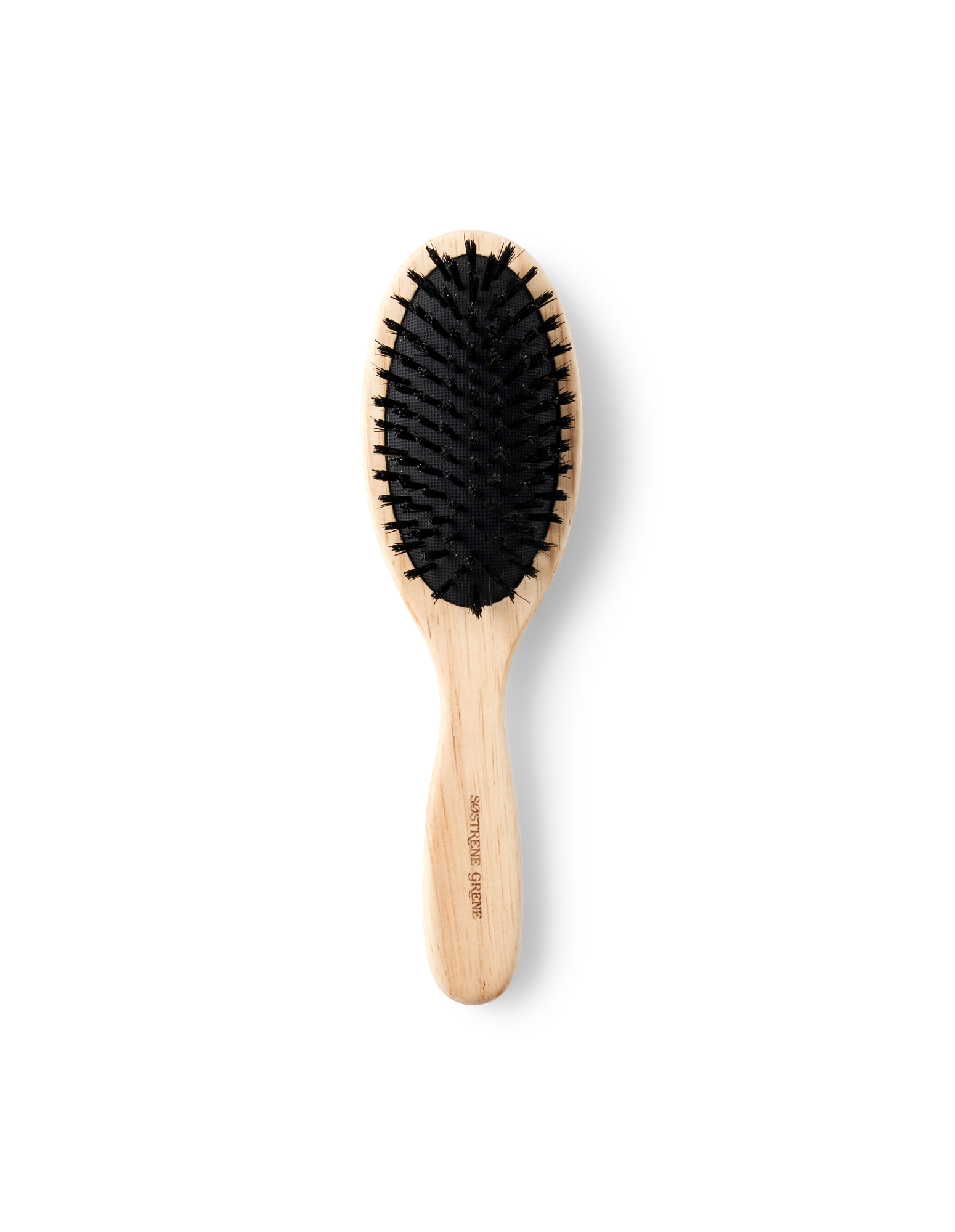 Hårbørste | Gummitræ/børstehår/nylon. 4,5 x 22 x 3,5 cm.