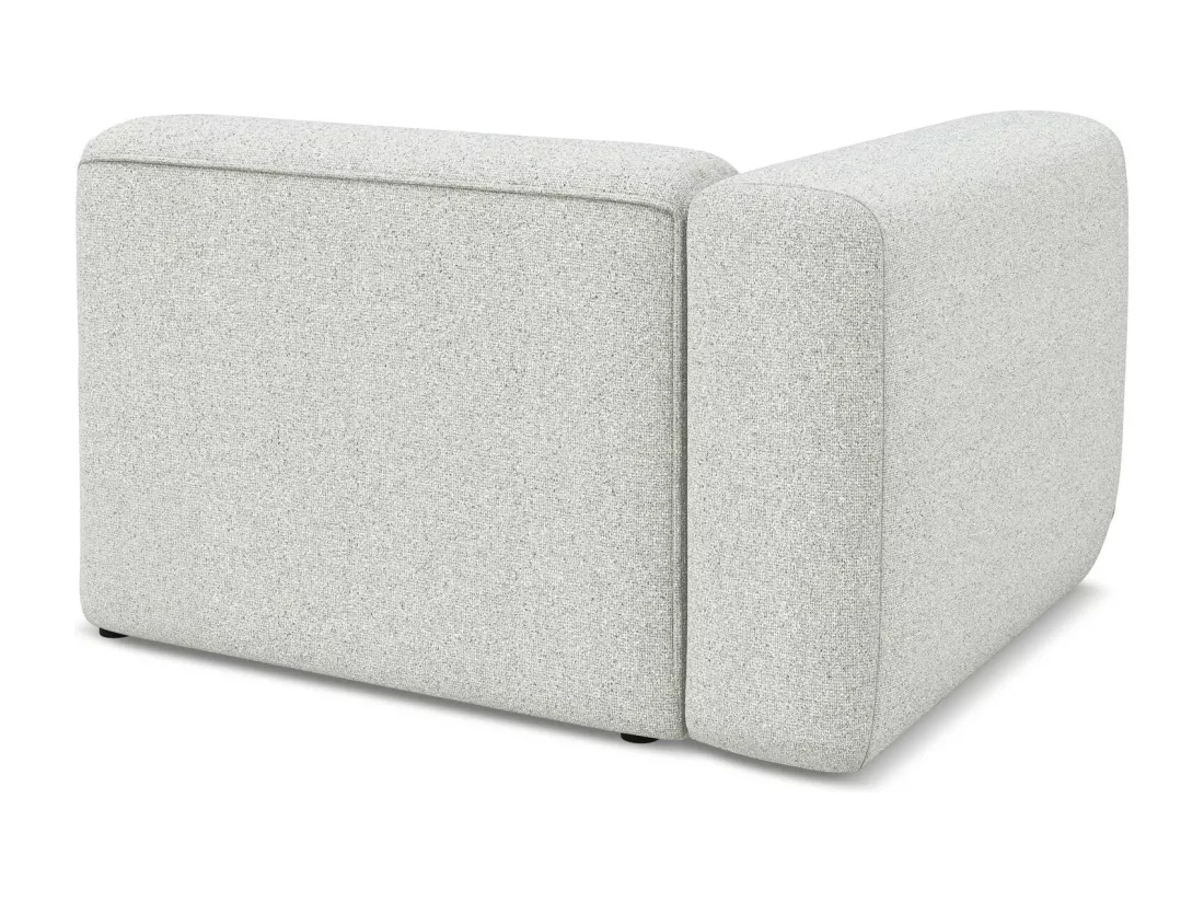 Module avec accoudoirs gauche en tissu texturé - beige - EKAHI