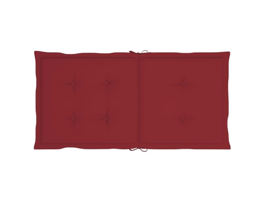 VIDAXL - Galette de chaise Coussins de chaise de jardin 6 pcs rouge bordeaux 100x50x4 c...