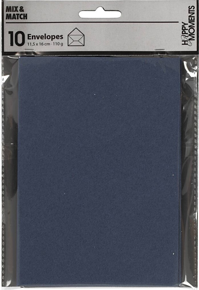 Kuvert - Kuvert Str. 11,5X16 CM - 110 G - Blå - 10 Stk