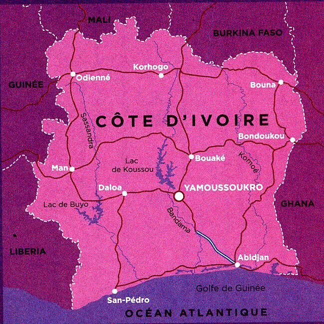 IGN - COTE D'IVOIRE 1 1 000 000