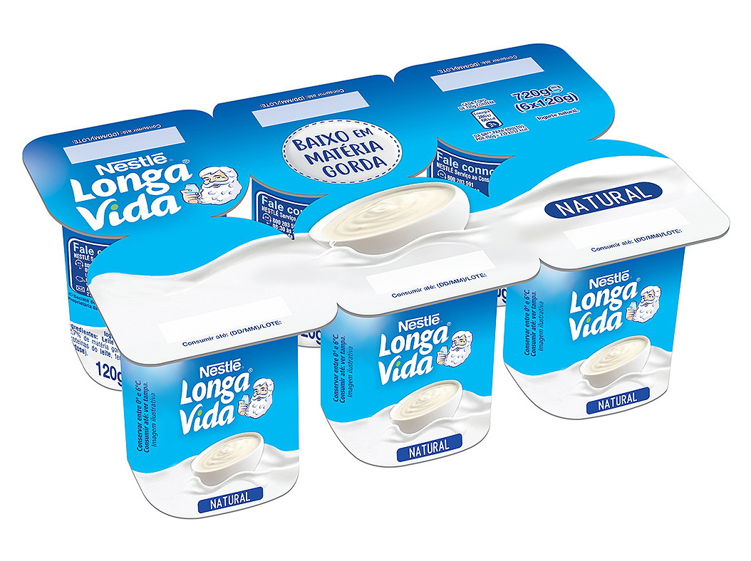 IOGURTE LONGA VIDA NATURAL 6X120G