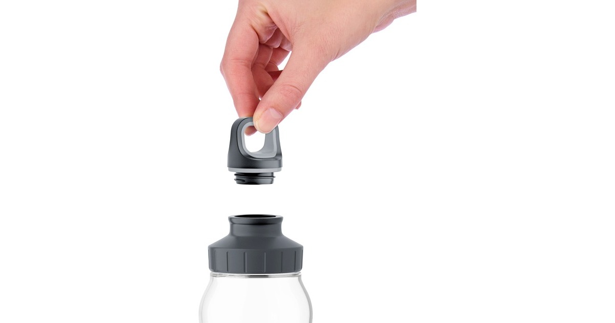 EmsaDrink2GO Glas Drinkfles  (Transparant/wijnrood, 0,7 Liter)