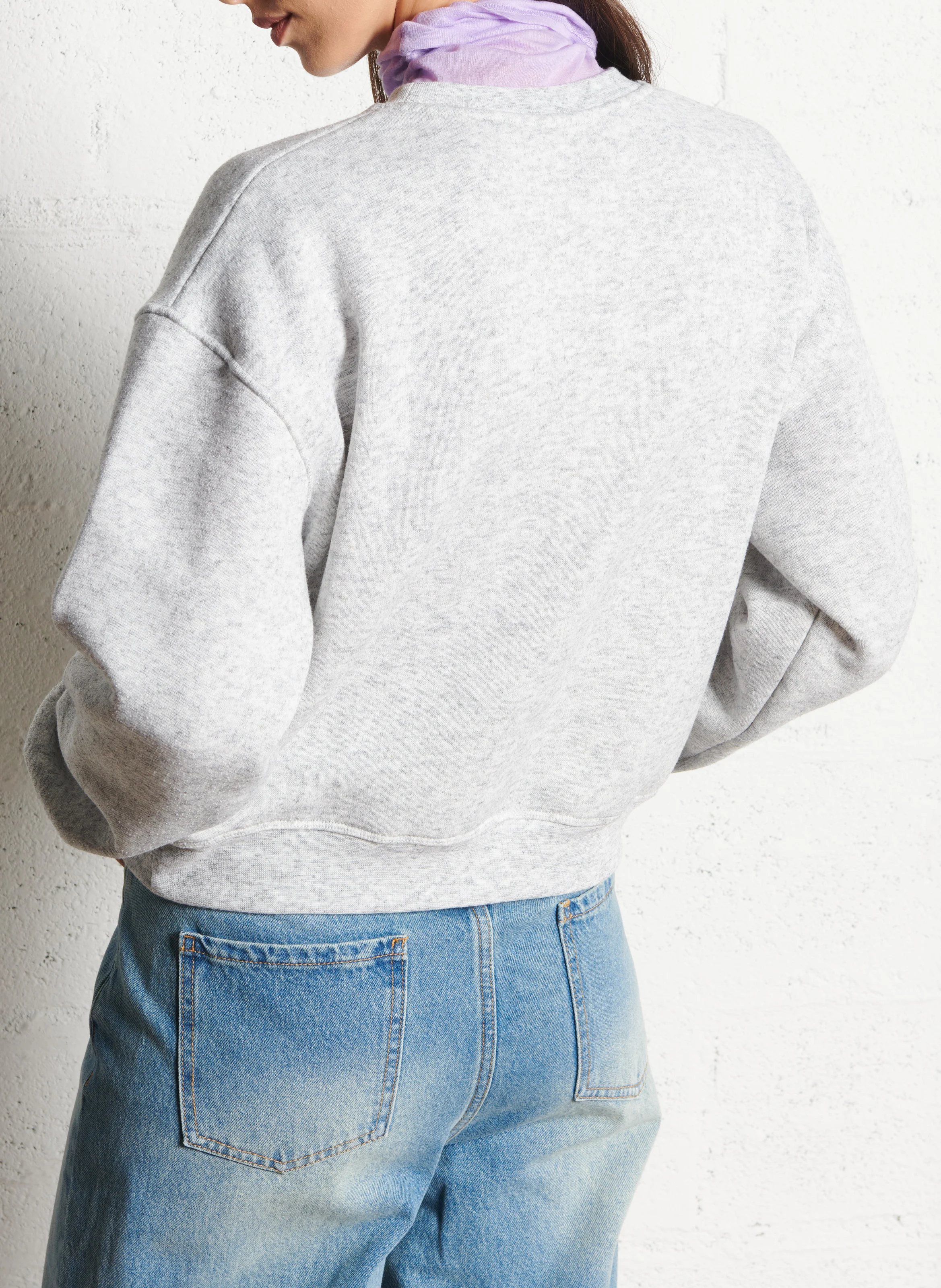 EVONA - Sweat col rond | Gris