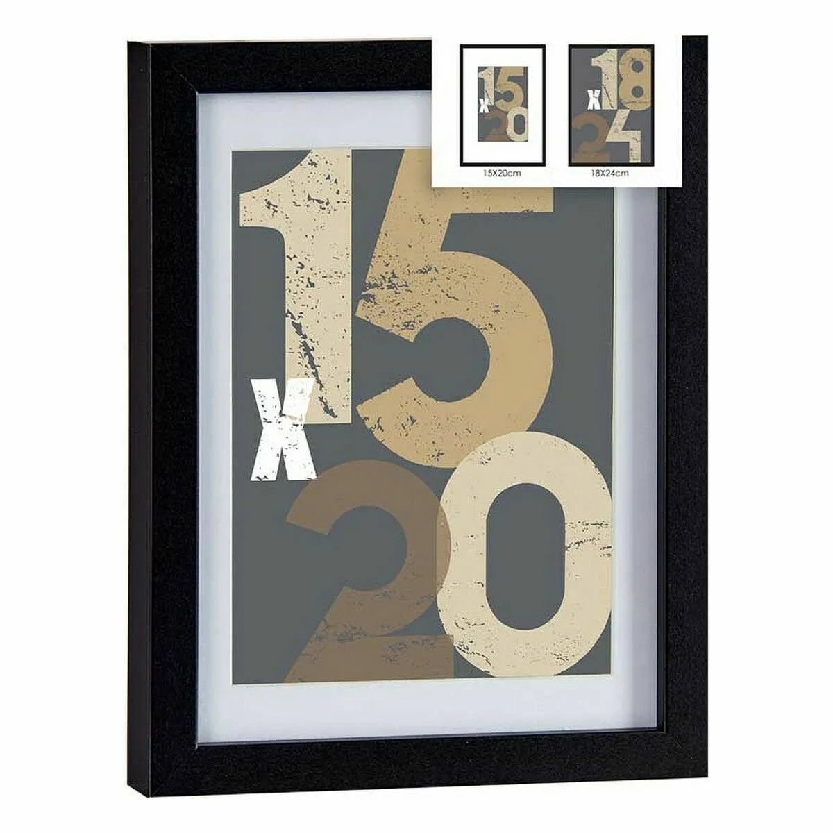 Gift Decor Cadre photo 20,5x26,5 cm Noir verre
