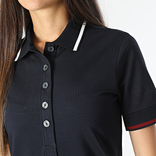 Robe Polo Manches Courtes Femme Reg Split Global 8848 Bleu Marine