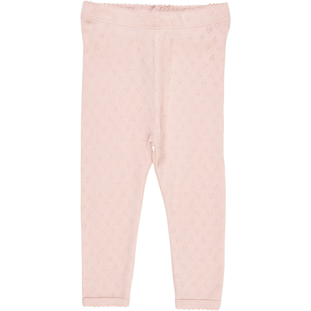 Køb COPENHAGEN COLORS Dusty Rose Pointelle Heart Leggings