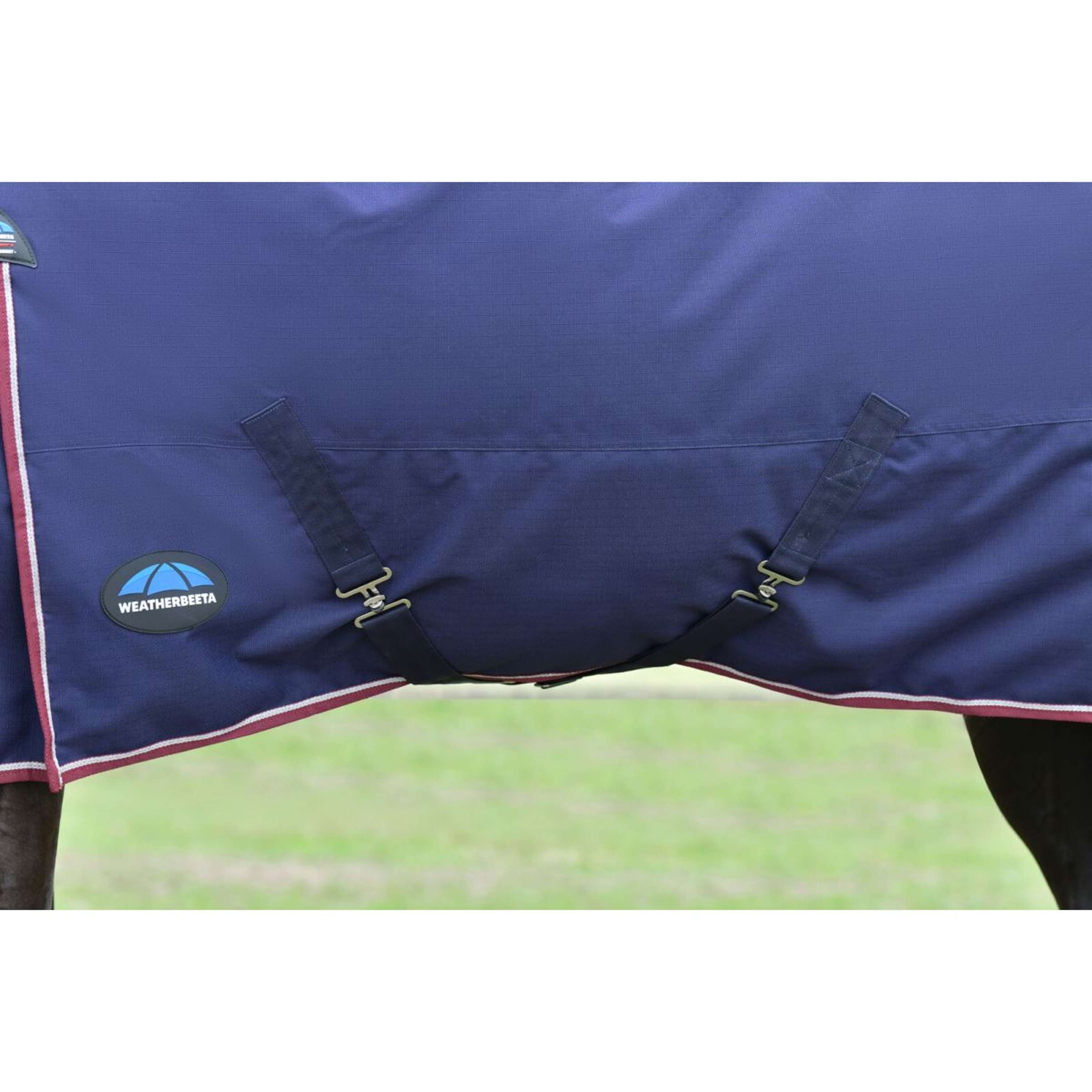 WeatherBeeta ComFiTec Essential Turnout Detach-A-Neck 220g Navy/Burgun