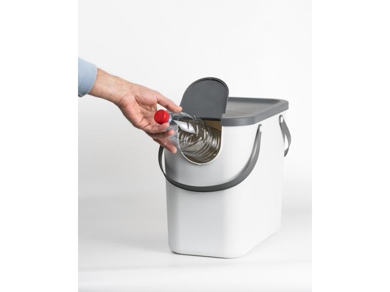 Rotho Recyclingbehälter Albula 25 l, Mistletoe Weiss Weisses