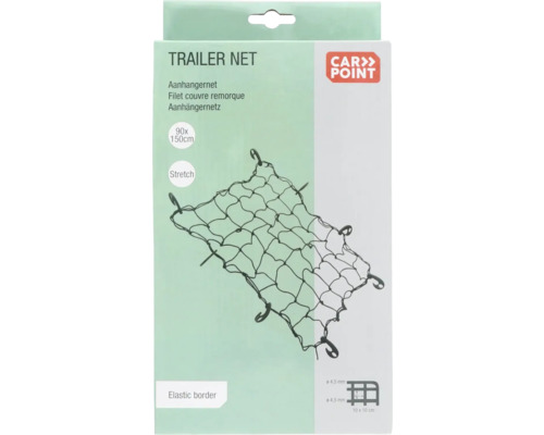 Rekbaar bagagenet 1500 x 900 mm voor aanhangers