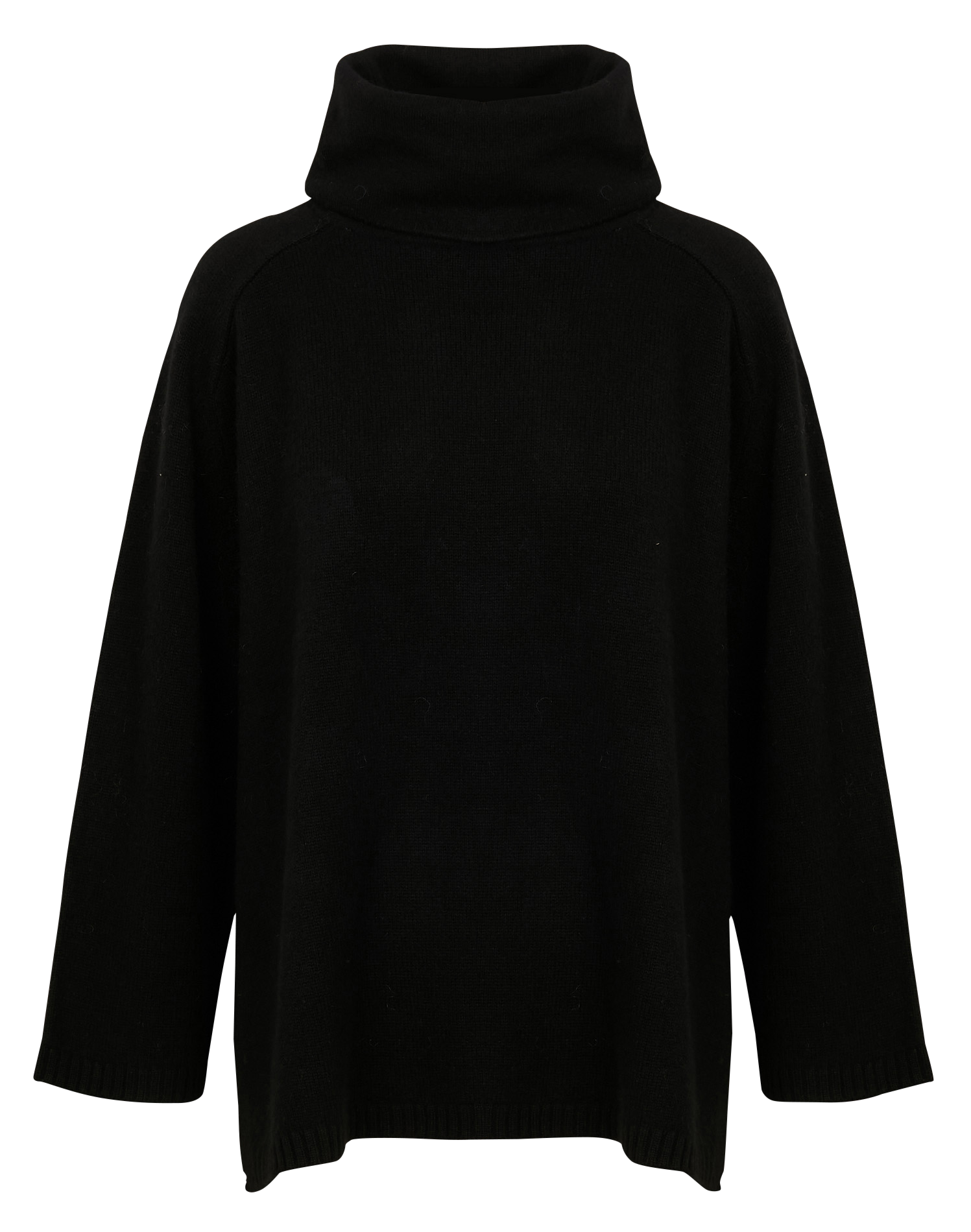 MULLER - Col roulé long en laine mérinos extrafine | Noir