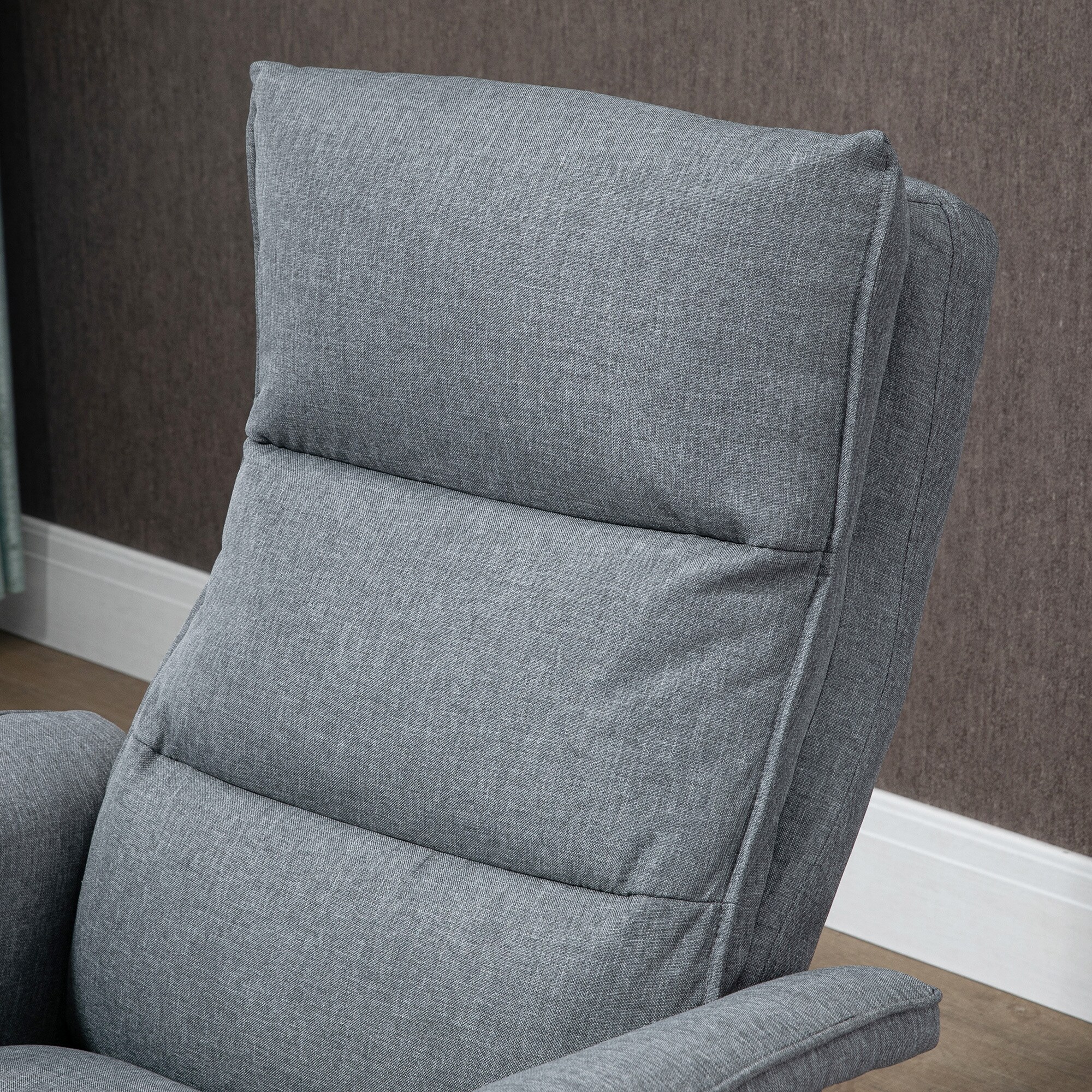 HOMCOM Massagestuhl mit Fußhocker grau 78L x 81B x 99H cm