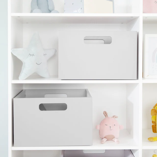 roba® Aufbewahrungsbox »grau« aus Holz; Organizer für Spielzeug