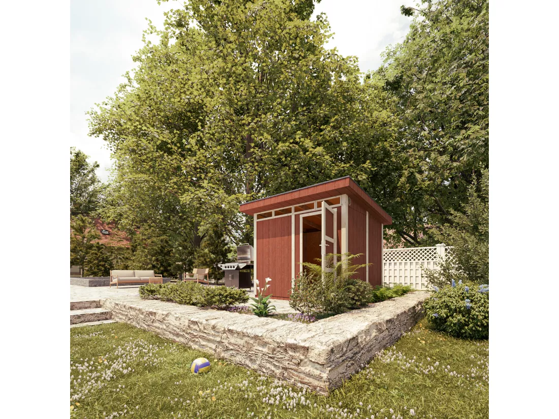 Abri de Jardin Qualité Premium 6m² /L294xL279xH237 cm - Timbela M903-REDWOOD RED
