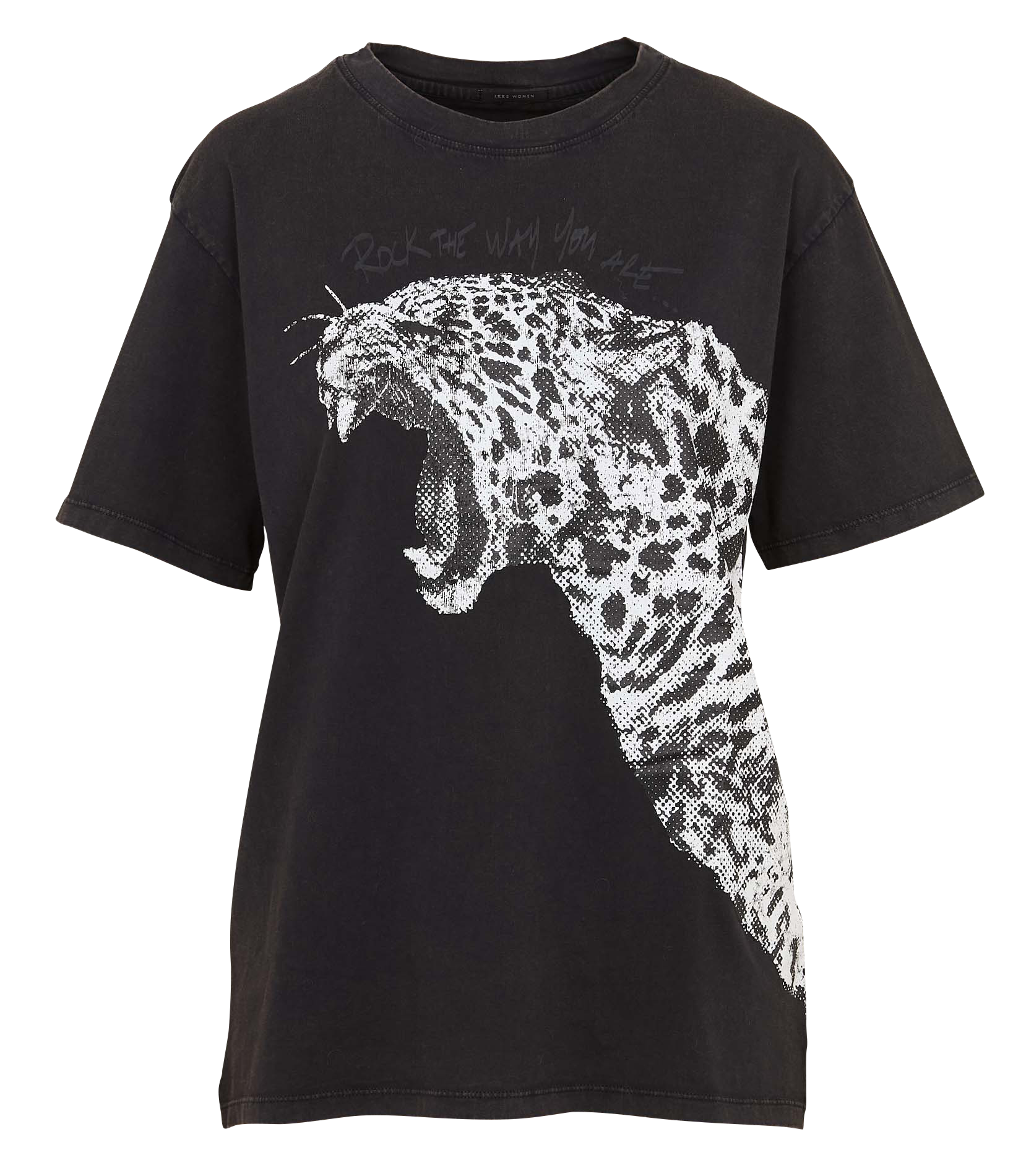 Tee-shirt oversize imprimé en coton| Gris