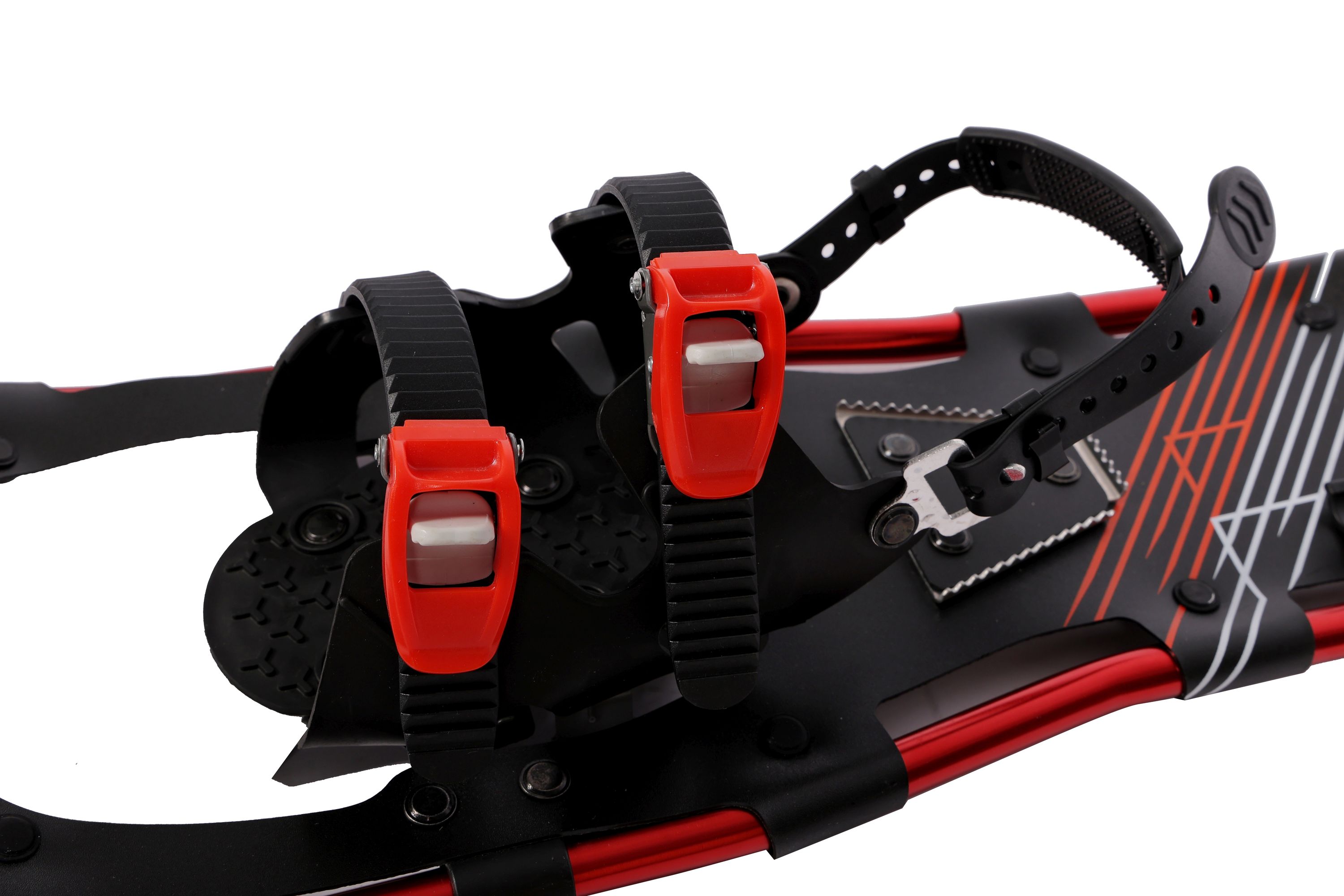 Schneeschuhe MIDI rot mit Stöcken