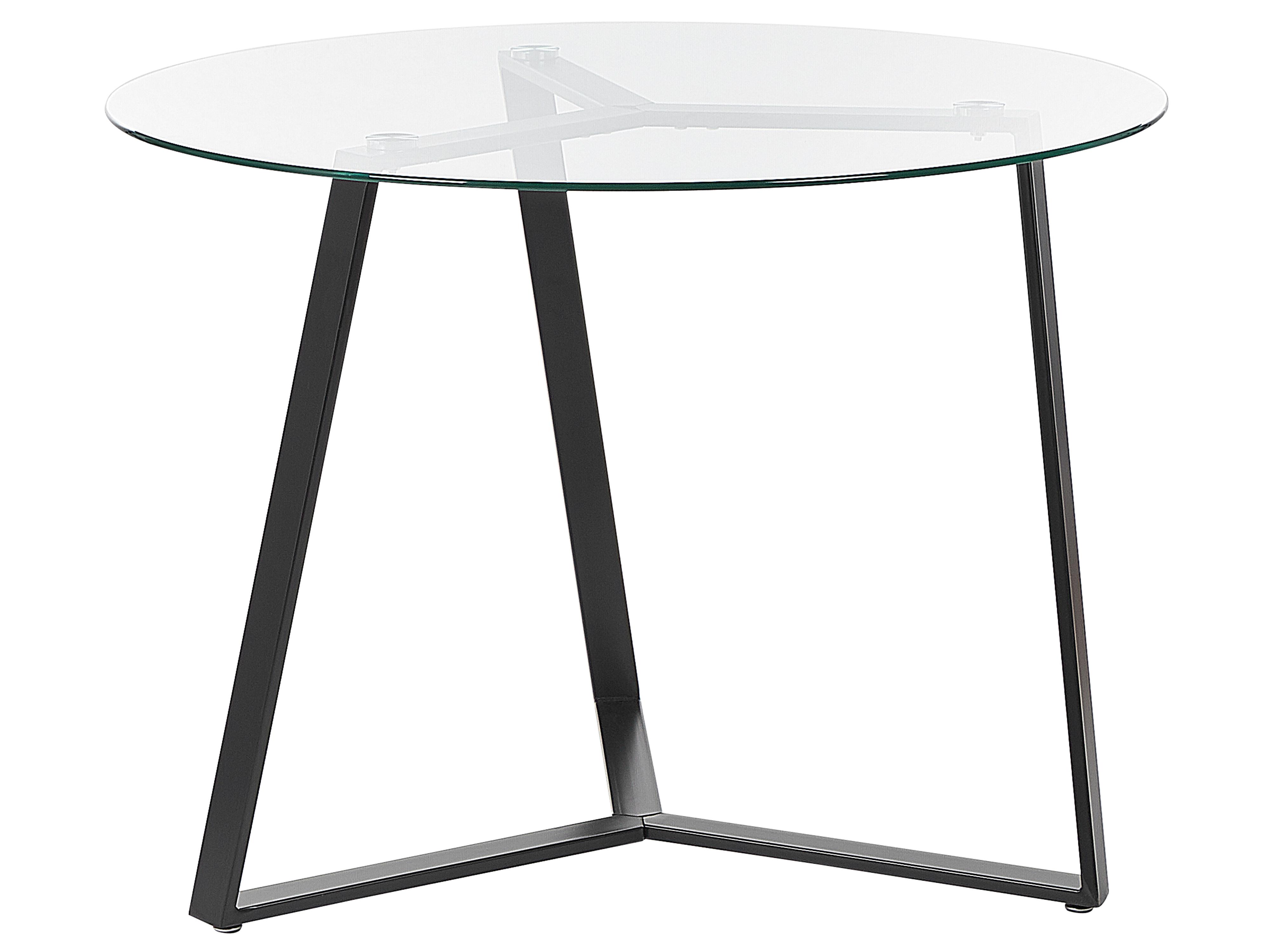 Eettafel KEBRI Zwart 100 cm Veiligheidsglas 100 cm