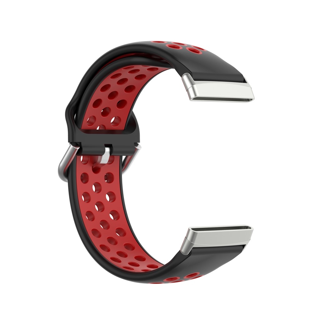 Fitbit Versa 3 / Sense Silikon Armband Dual Color (Gelenkumfang 155-235mm) - Schwarz / Rot